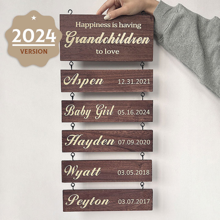 Panneau de décoration suspendu personnalisé pour petits-enfants