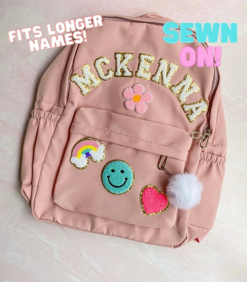 Personalised Kids Name Patch Backpack Canvasgiftco