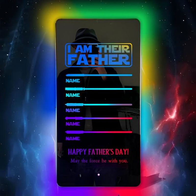 Super Dad's Lightsaber  Custom Mirror Light 👊