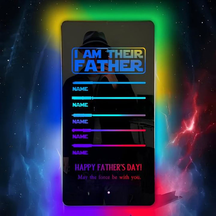 Super Dad's Lightsaber  Custom Mirror Light 👊
