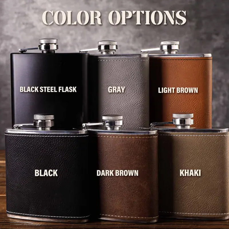 Custom Men's Leather Hip Flask