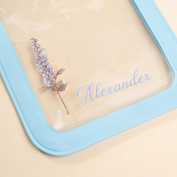 Personalized Birth Flower Waterproof Sealing Phone Pouch