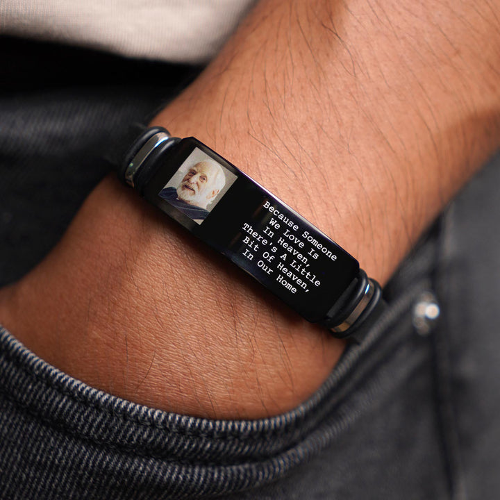Personalisiertes Foto „I'll Carry You“ – Erinnerungsgeschenk für Familie, Geschwister, Freunde, Hundeliebhaber, Katzenliebhaber – personalisiertes Armband mit Gravur