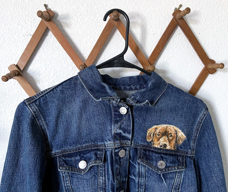 Custom Pet Portrait Denim Jacket