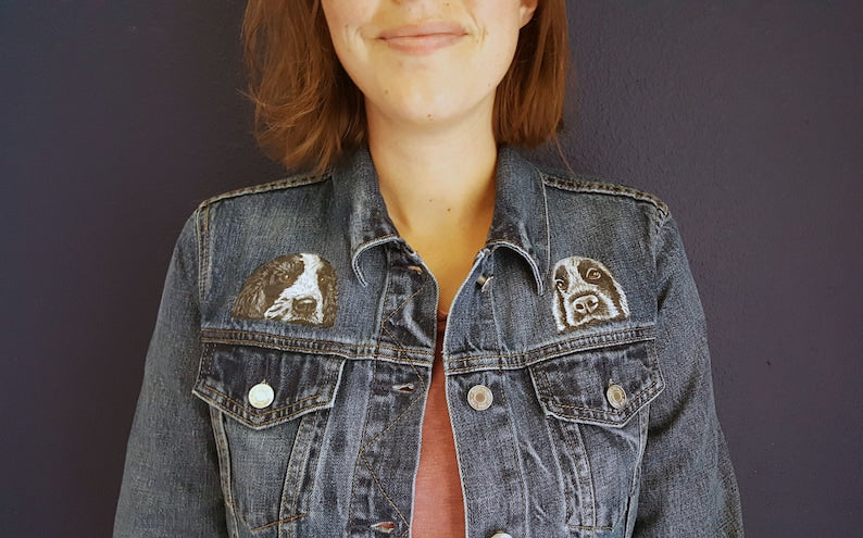 Custom Pet Portrait Denim Jacket