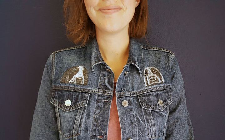 Custom Pet Portrait Denim Jacket