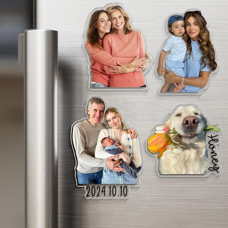 Customized Family Photo Fridge Magnet Father's Day Gift