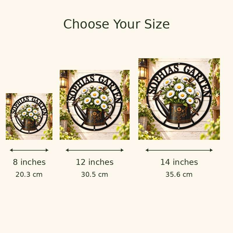 Personalized Garden Sign with Name and Birth Flower – Custom Gift for Mom or Grandma