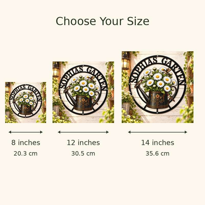 Personalized Garden Sign with Name and Birth Flower – Custom Gift for Mom or Grandma