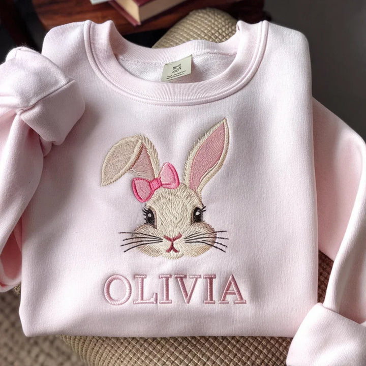 Custom Embroidered Easter Family Bunny Sweatshirt