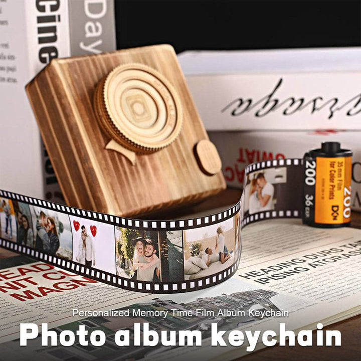 Personalized Memory Time Film Album Keychain - Free Camera Gift Box