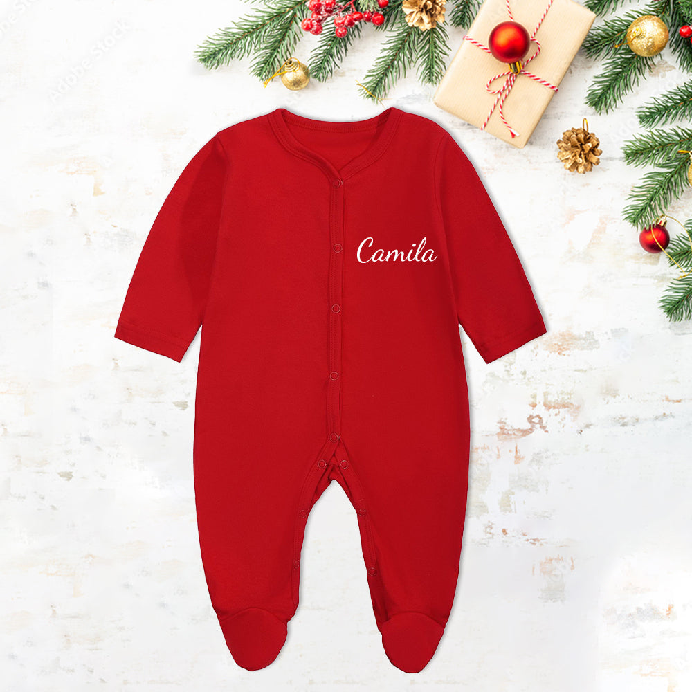 Personalisierter Baby-Weihnachts-Strampler