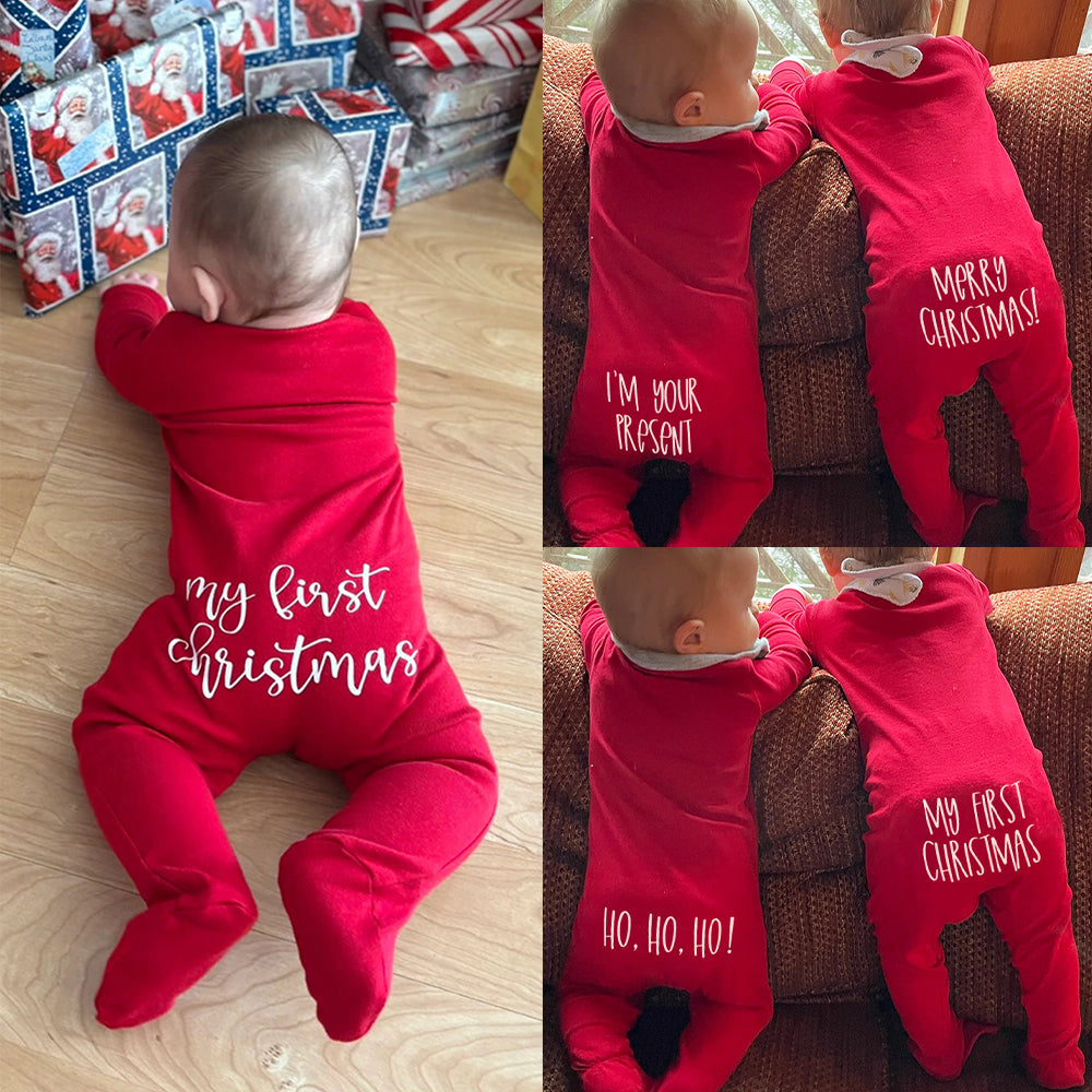 Personalised Baby Christmas Onesie