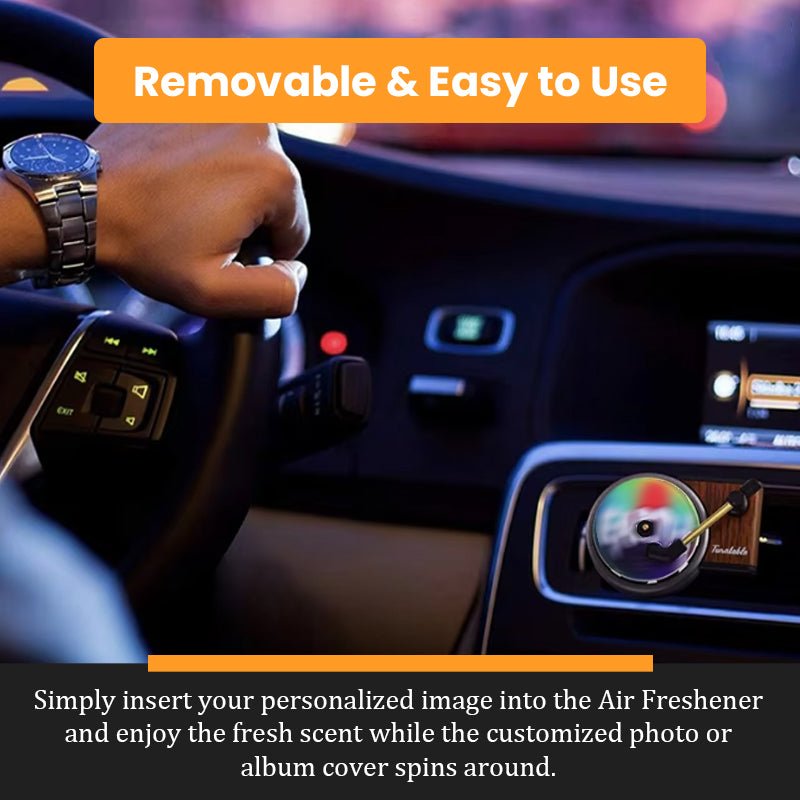 1 Turntable + 3 Vinyls - Customized Car Air Conditioning Outlet Record Player – 10 Fragrance Options - Canvasgiftco