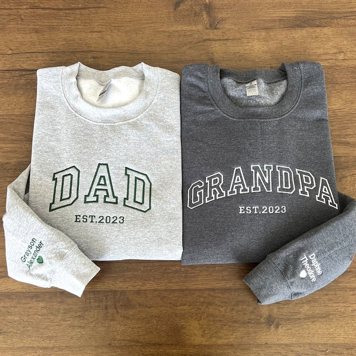 Father's Day Custom Embroidered Sweatshirt