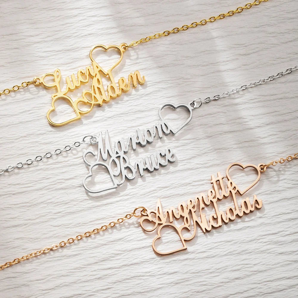 Personalized Two Name Necklace Best Gift for Your Loved One