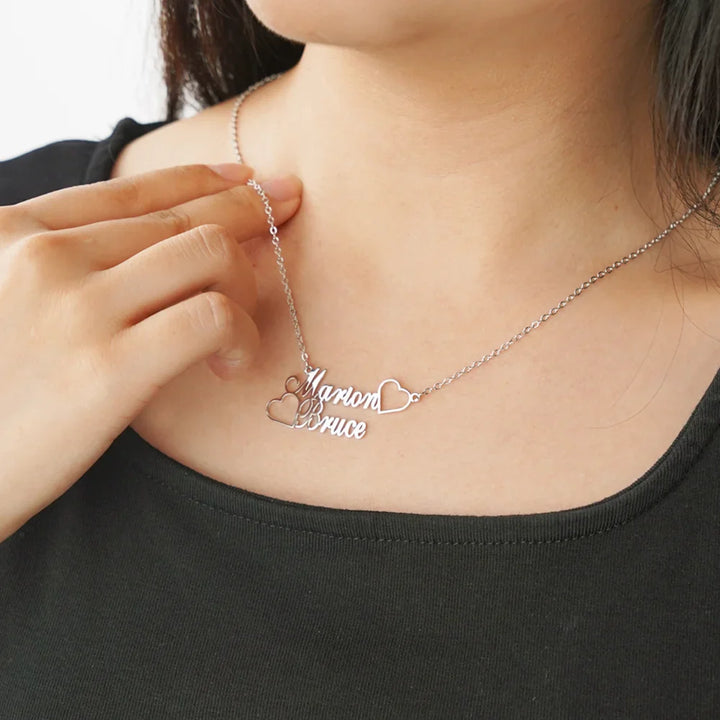 Personalized Two Name Necklace Best Gift for Your Loved One