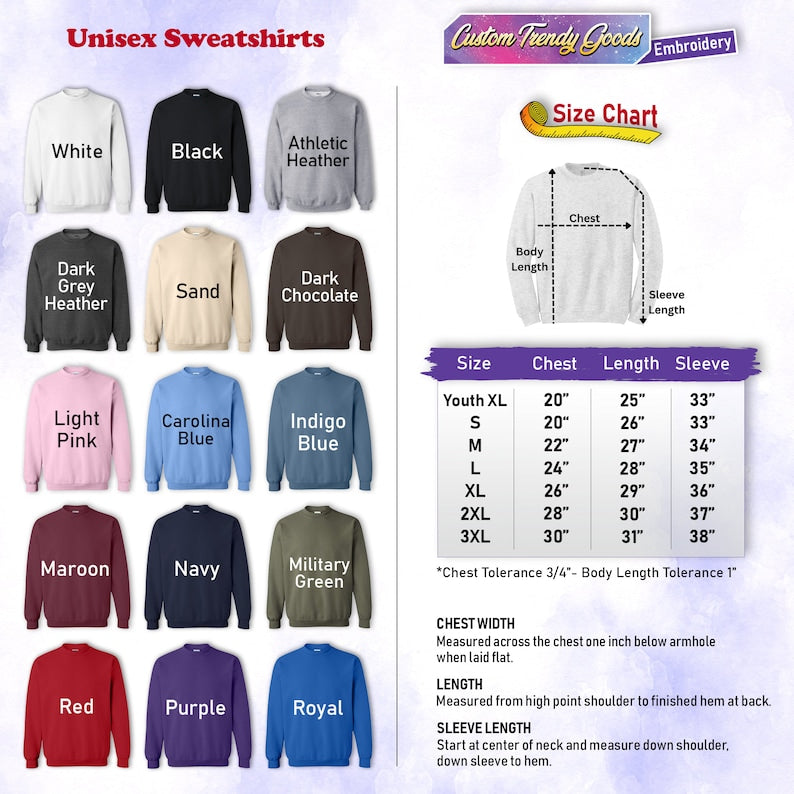 Father's Day Custom Embroidered Sweatshirt