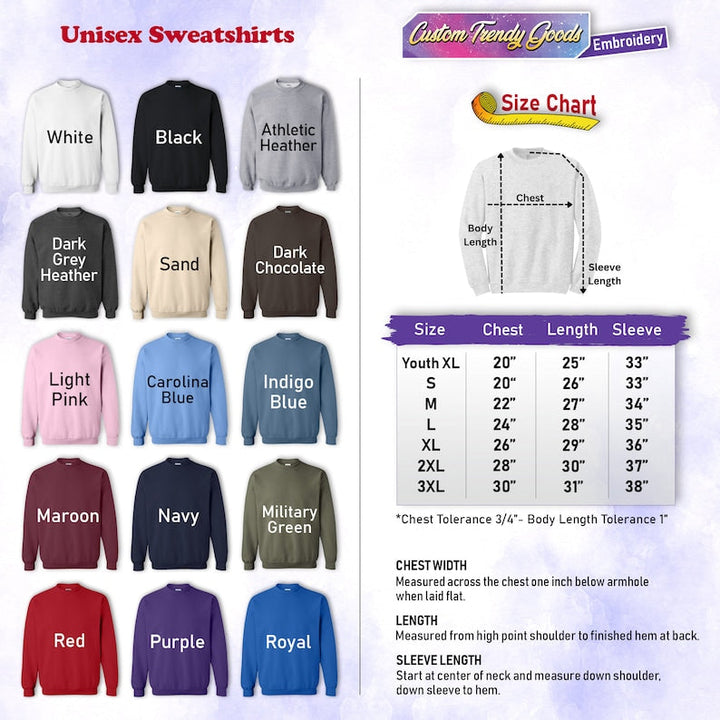 Father's Day Custom Embroidered Sweatshirt
