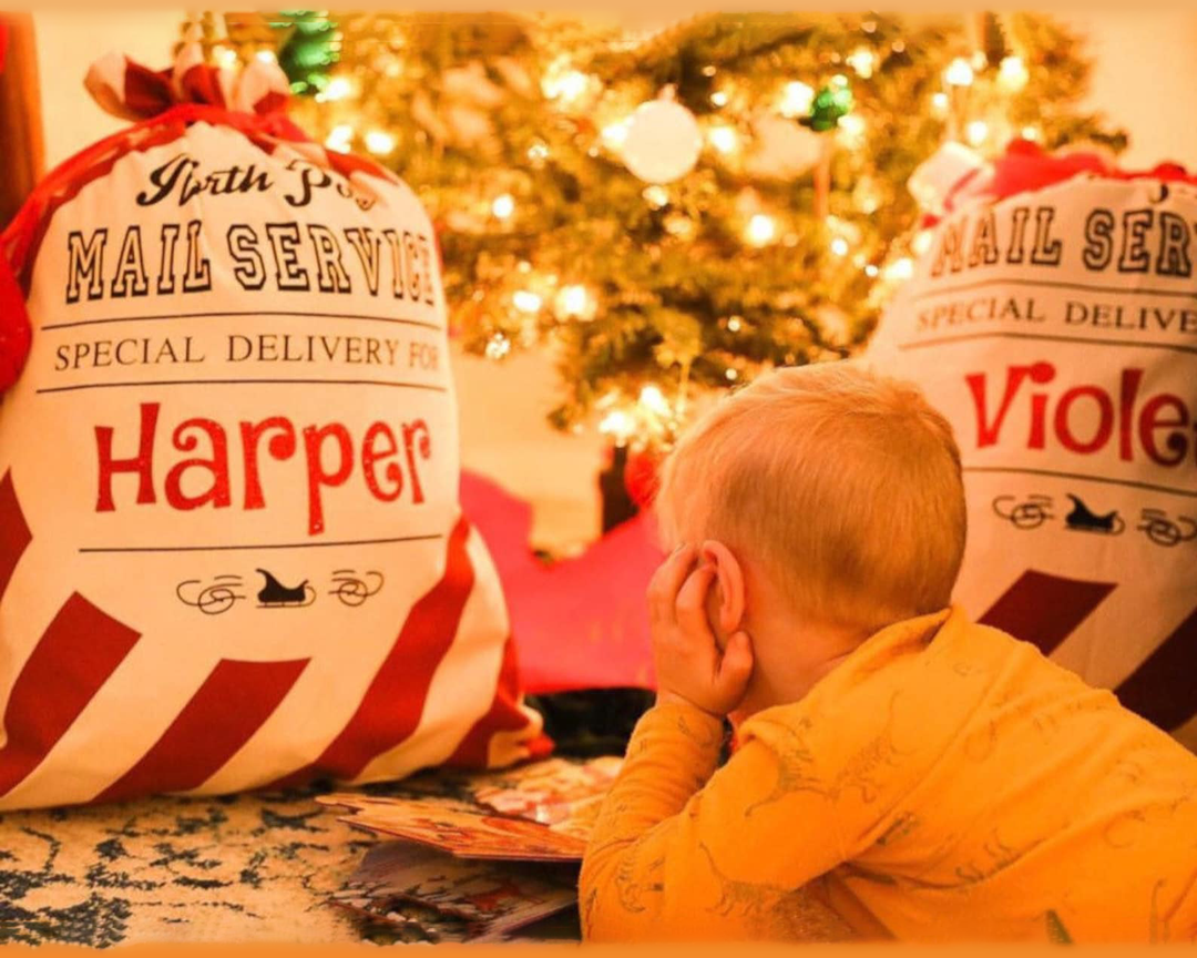 Personalisierte Weihnachtsgeschenktüte mit Namen 