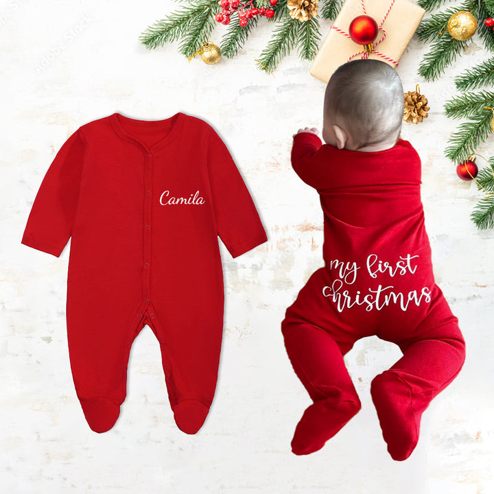 Personalised Baby Christmas Onesie