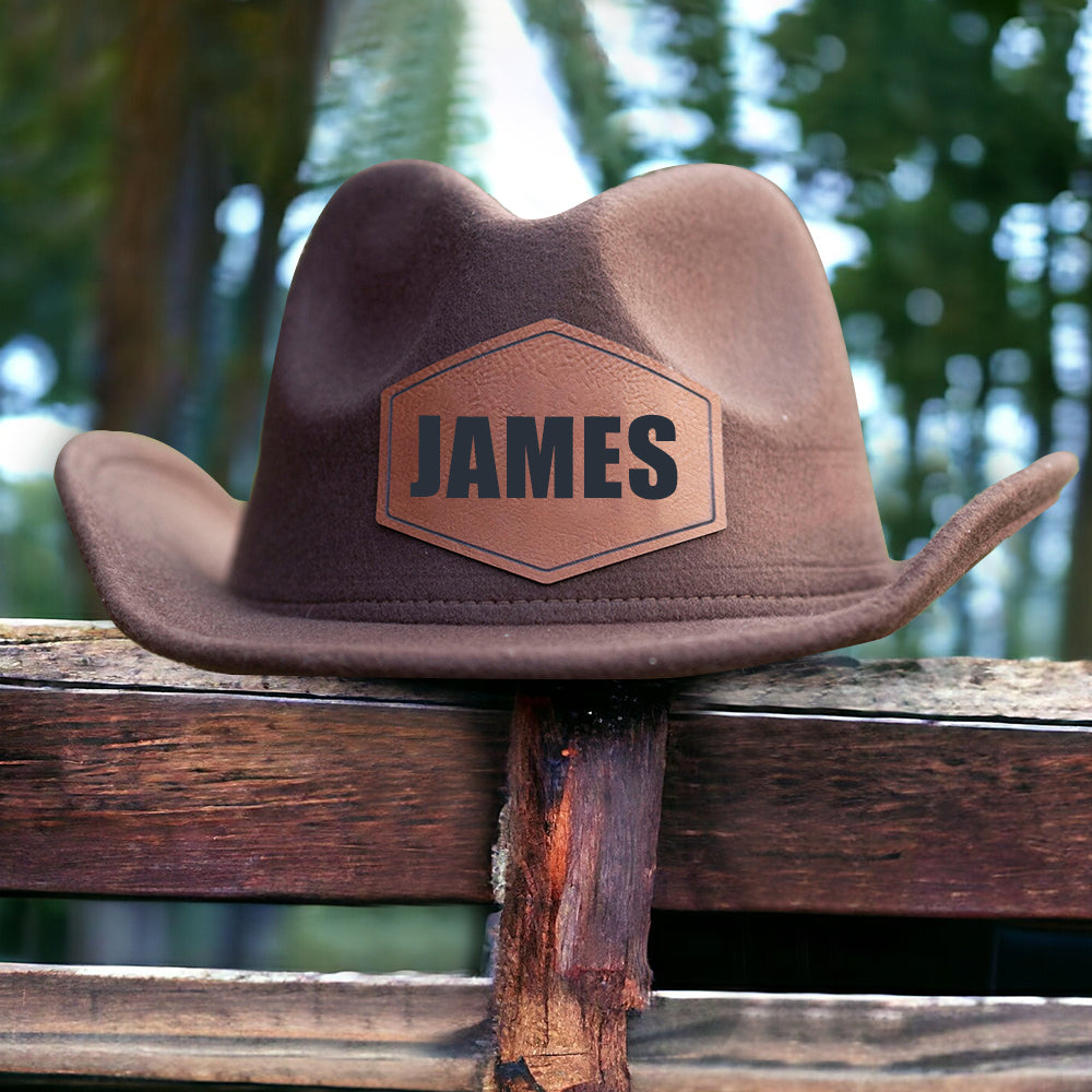 Personalized Leather Cowboy Hat