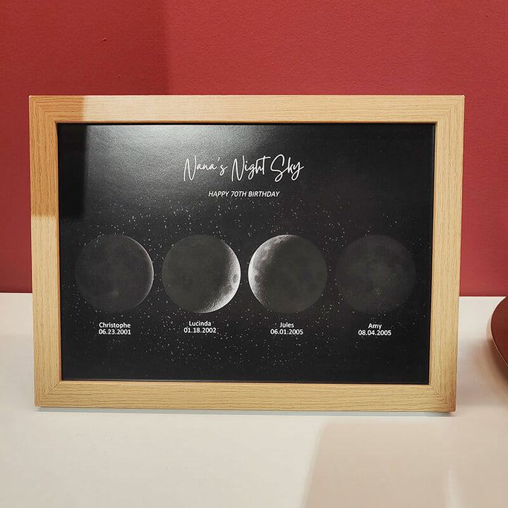 Personalized Moon Phase Print with your Birth Moon | Unique Mother's Day Gift 2024