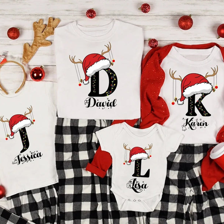 Personalised Family Christmas Name Shirt