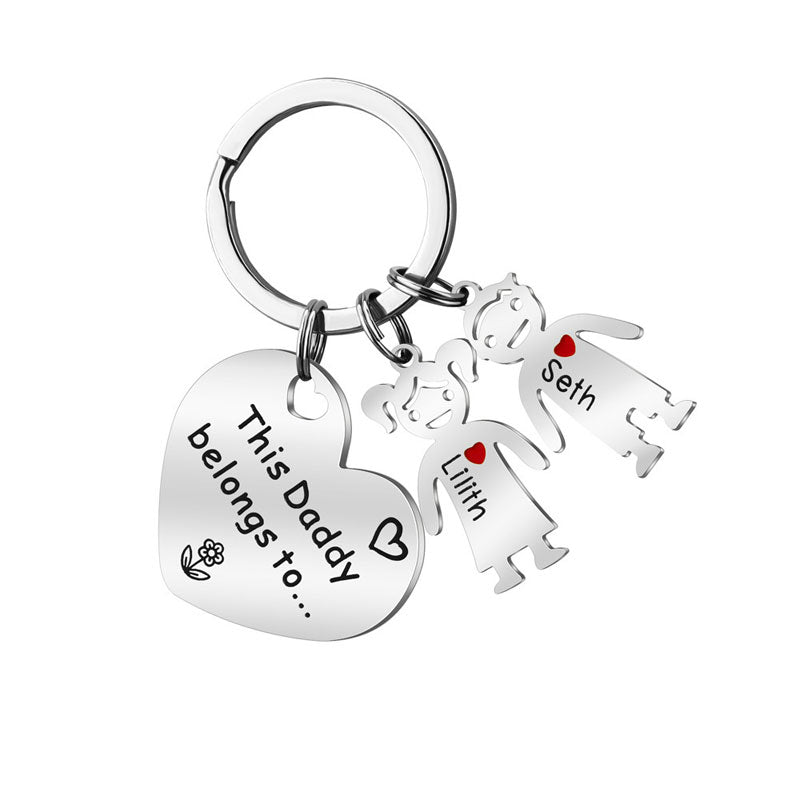 Personalized Children's Pendant Keychain - Gift For Mom