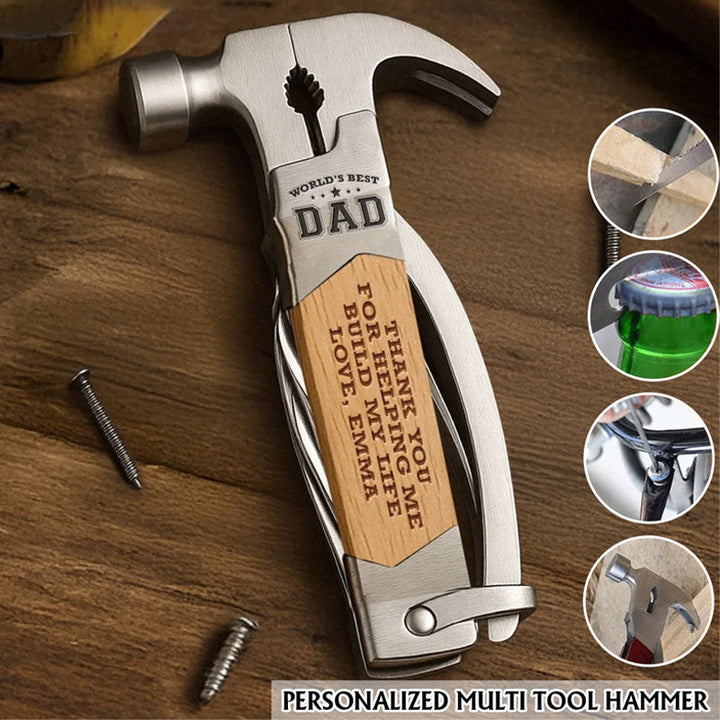 Customized Family Personalized Multi-Function Hammer - Father's Day Gift for Dad and Grandpa
