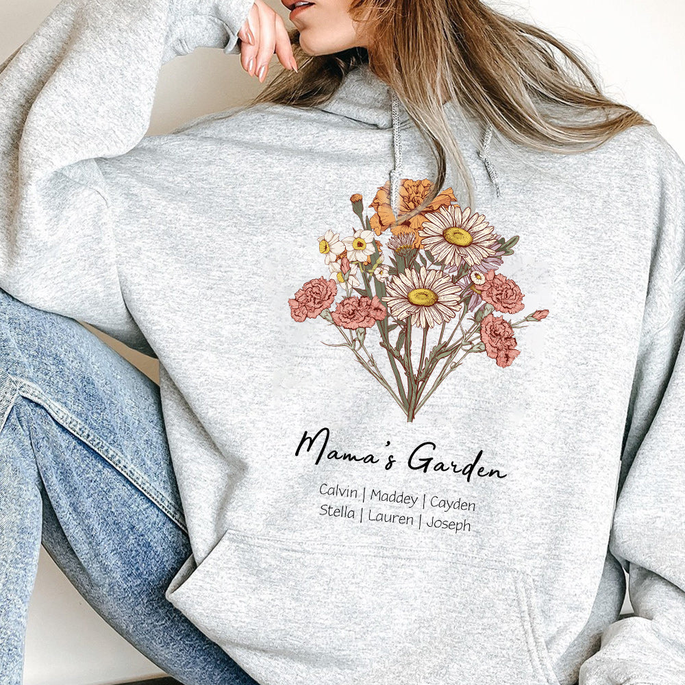 Blooms & Threads Birth Flower Hoodie – Wear Your Story in Full Bloom