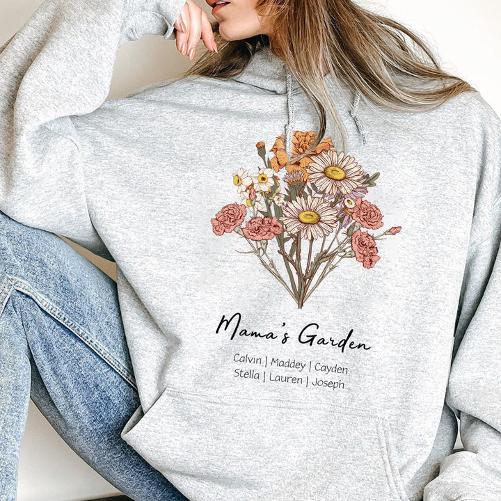 Blooms & Threads Birth Flower Hoodie – Wear Your Story in Full Bloom