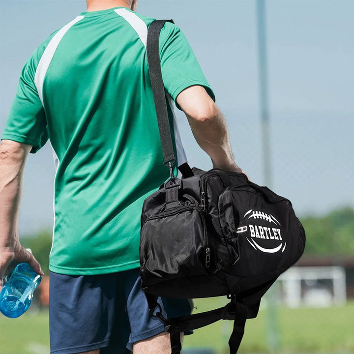 Personalized Name Football Duffle Bag