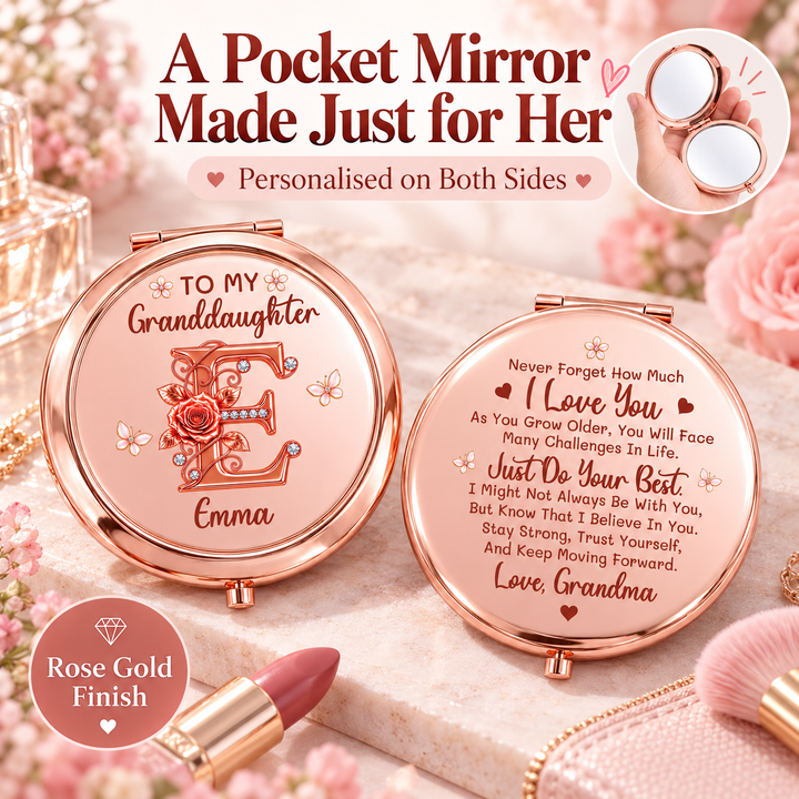 Just Do Your Best Pocket Makeup Mirror - Personalized Gifts for Daughter   Granddaughter