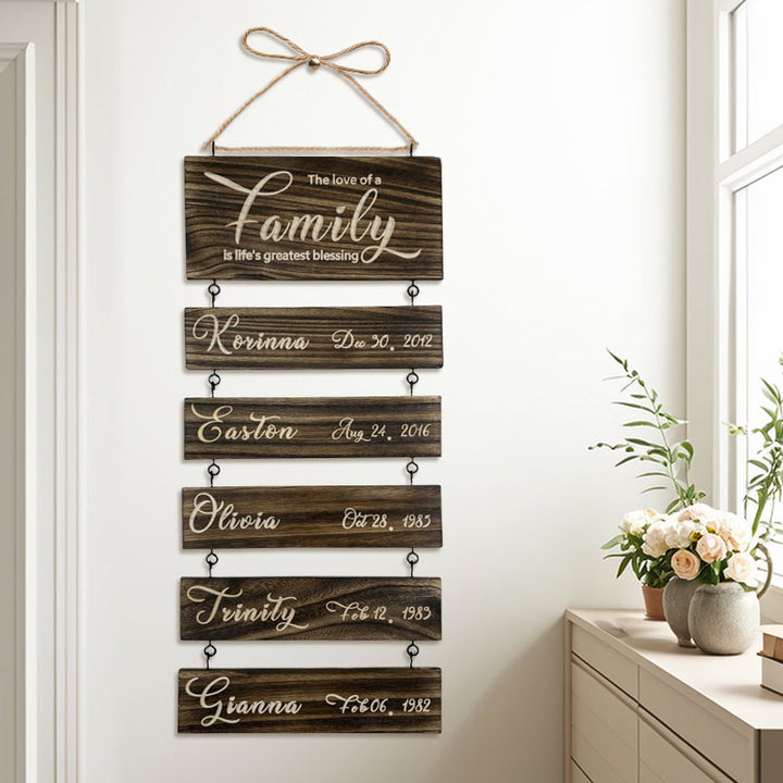 Personalized Grandkids Hanging Sign (Engraved) Family Keepsake