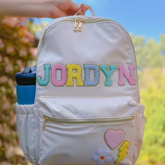 Personalised Kids Name Patch Backpack