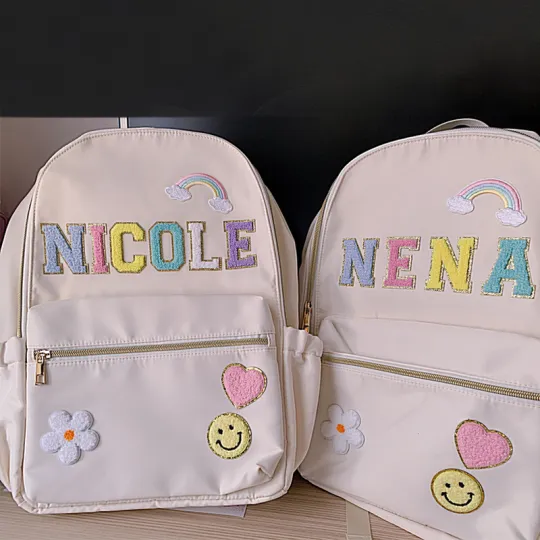 Personalised Kids Name Patch Backpack