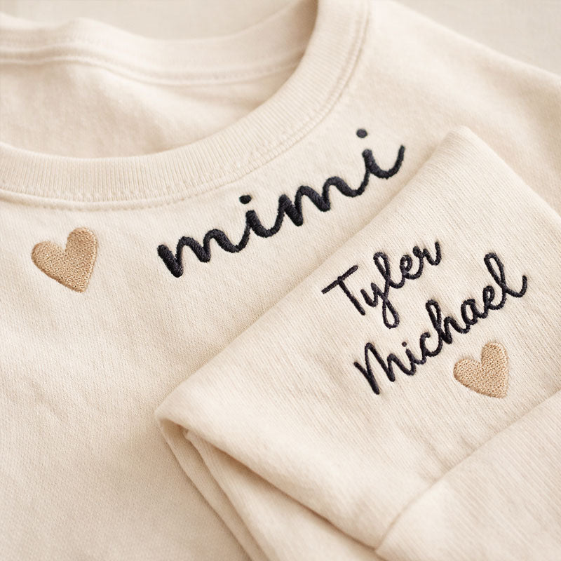Personalisierte Mama bestickte T-Shirts &amp; Sweatshirt