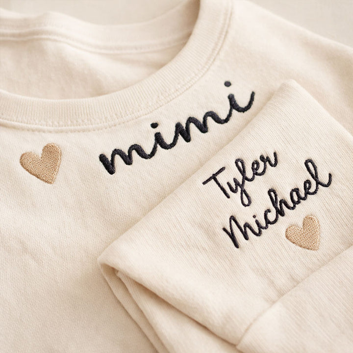 Personalisierte Mama bestickte T-Shirts &amp; Sweatshirt