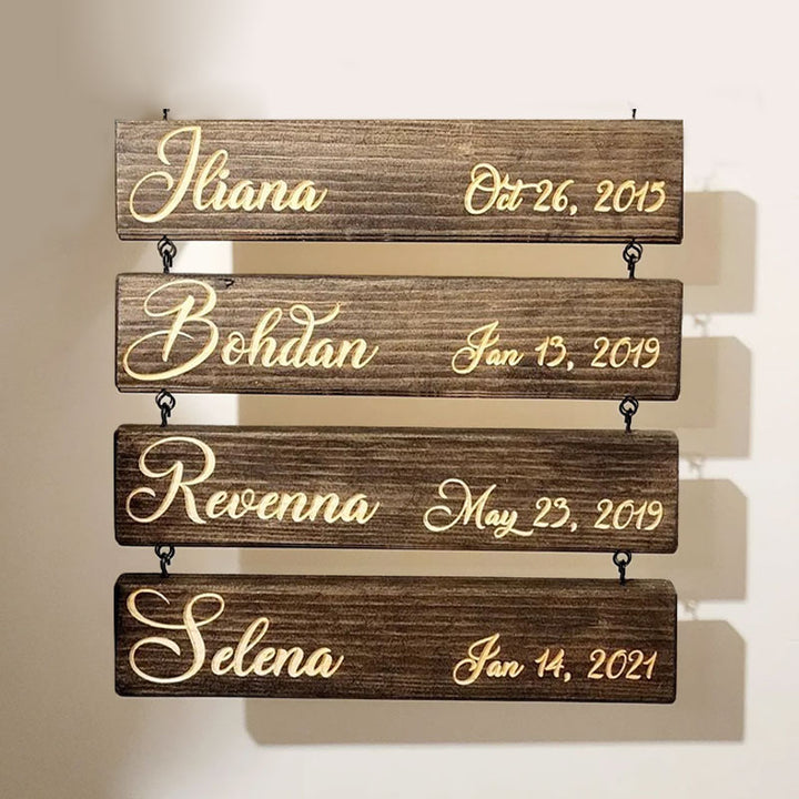 Custom Name Slat (Engraving) - Add On For Existing Sign