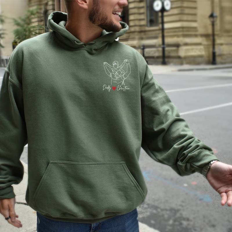 Customize Dad sweatshirt portrait with photo