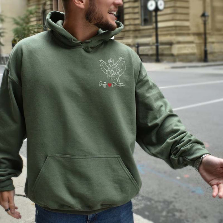 Customize Dad sweatshirt portrait with photo