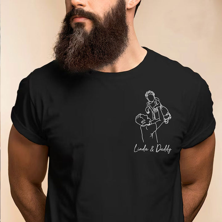 Custom Personalized Dad Shirt Portrait Based on Photo