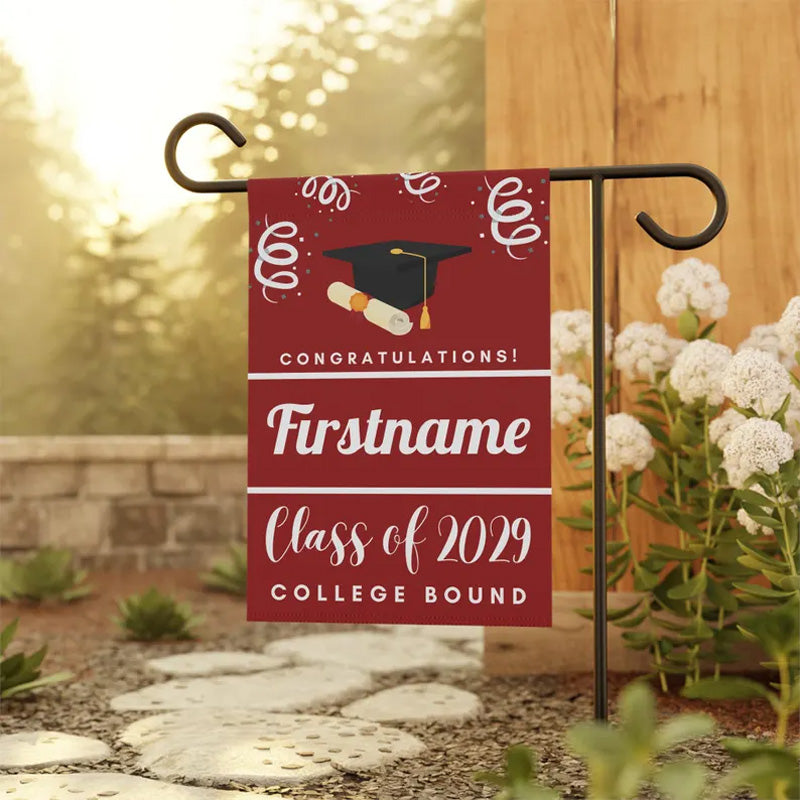 Custom College Bound Yard Flag，Graduate Flag