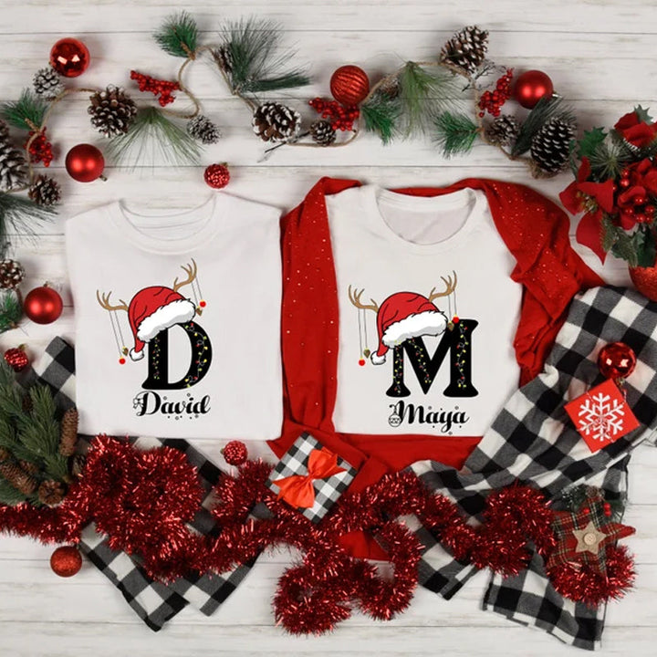 Personalised Family Christmas Name Shirt