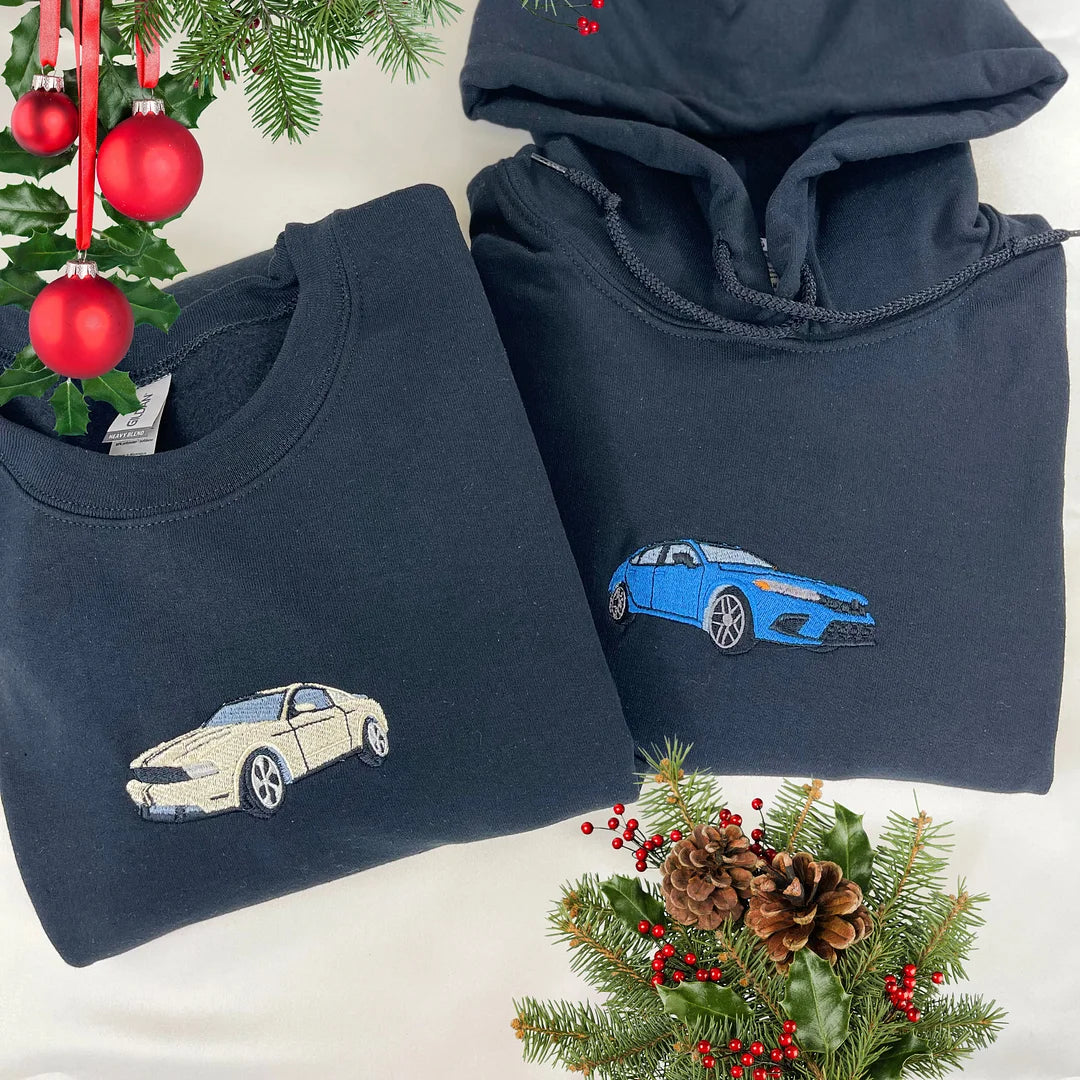 Customized Embroidered Car Craft Hoodies, Car Enthusiast Gifts