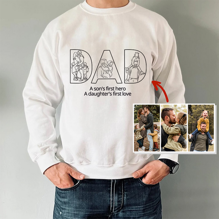 Best Dad Ever -Embroidered Sweatshirt For Father's Day - Gifts for Dad, Papa, Daddy and Grandpa