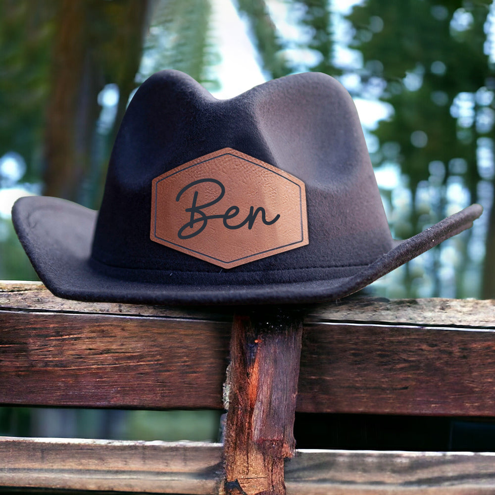 Personalized Leather Cowboy Hat