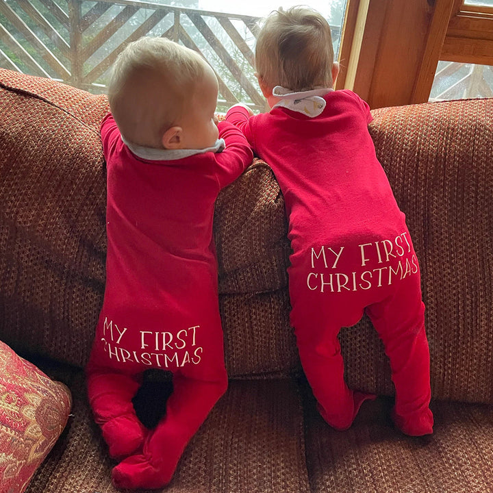 Personalised Baby Christmas Onesie