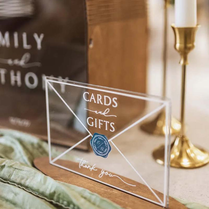 Personalised Wedding Reception Postcard Boxes